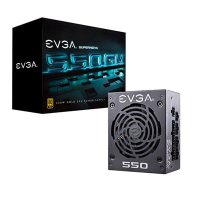 EVGA SuperNOVA 550 GM, 80 Plus Gold, Fully Modular, ECO Mode with DBB Fan, 7 Year Warranty, SFX Form Factor; Black.