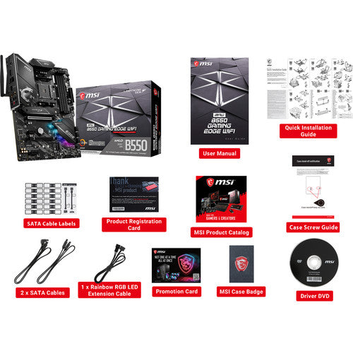 MSI MPG B550 GAMING EDGE WIFI AM4 ATX Motherboard