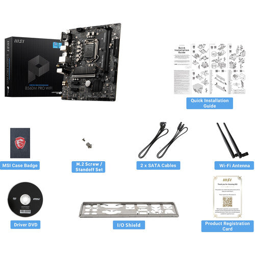 MSI B560M PRO WIFI LGA 1200 Micro-ATX Motherboard
