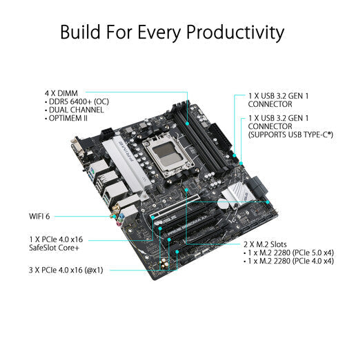 Asus Prime B650M-A AX mATX Motherboard