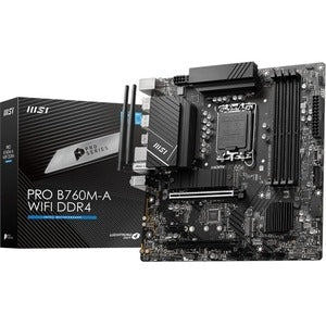 MSI Pro B760M-A WIFI DDR4 Gaming Desktop Motherboard