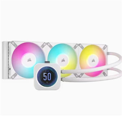 Corsair iCUE H150i ELITE LCD XT Display Liquid CPU Cooler, White