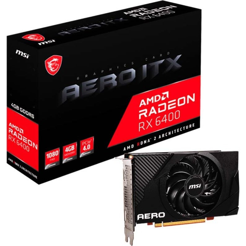 MSI Radeon RX 6400 AERO ITX 4G Graphic Card