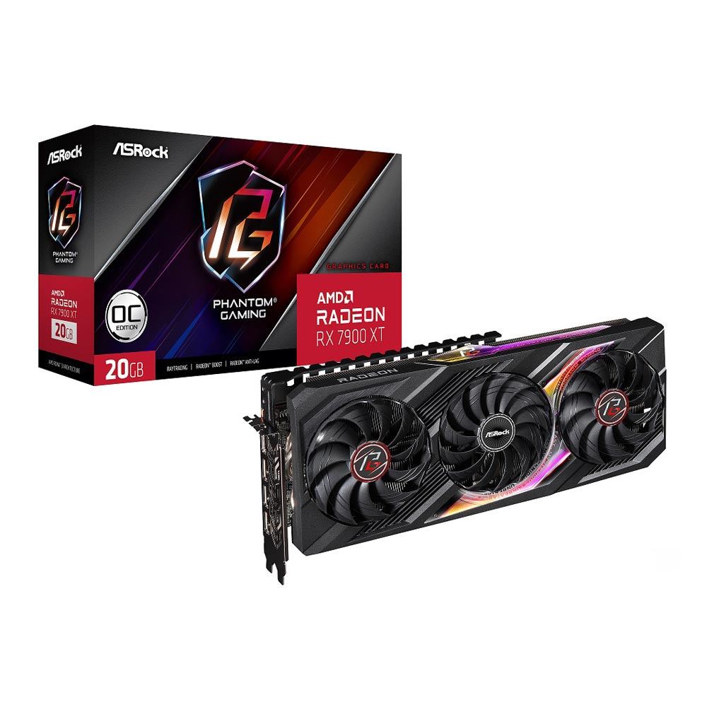 ASRock AMD Radeon RX 7900 XT Phantom Gaming 20GB OC GDDR6  Graphics Card