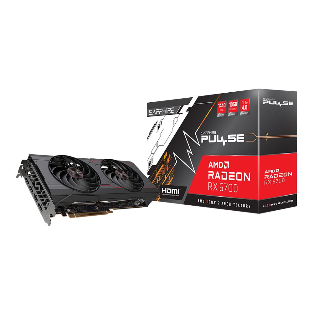 Sapphire Pulse AMD Radeon RX 6700 Gaming OC 10GB GDDR6 Graphics Card